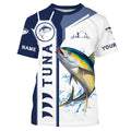 Personalized Tuna fishing UV protection long sleeve fishing, custom Tuna fishing | Blue NQS5091
