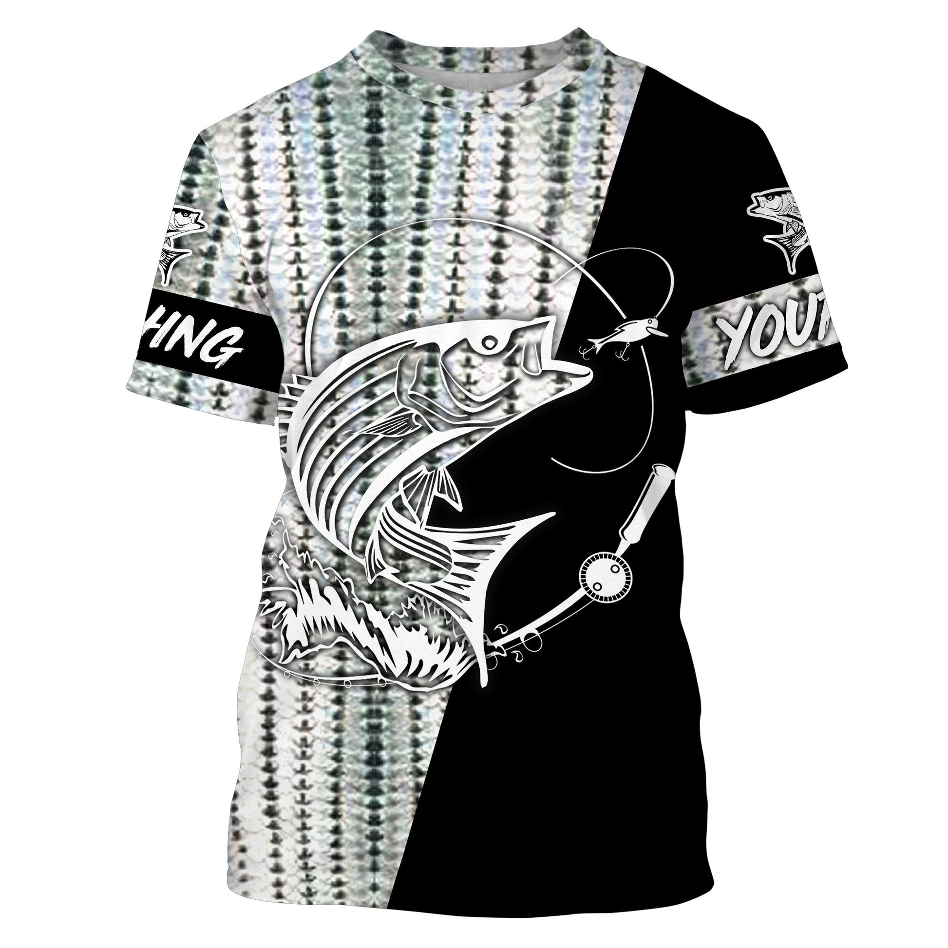 Striped bass fishing scales Custom striper Fishing Performance UV Protection fishing NQS2443