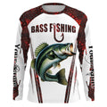 Bass fishing red camo Custom Name Funny Fishing Gift For Fisherman NQS5111