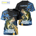 Blue Camo Largemouth Bass fishing Custom sun protection Bass fishing, custom fishing apparel NQS9931