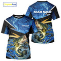 Largemouth Bass fishing Blue Camo Custom sun protection Bass fishing, Bass fishing apparel NQS9932