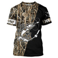 Walleye Fishing tattoo camo black version custom name performance fishing NQS923