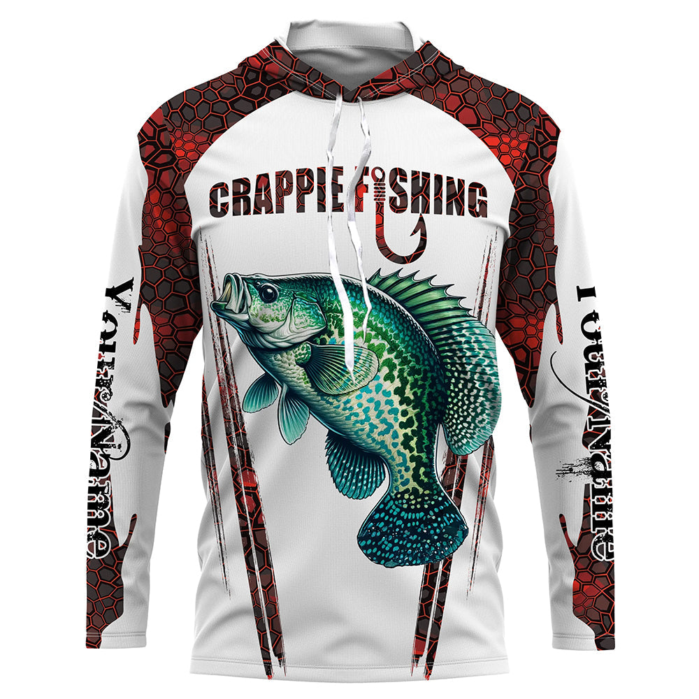 Crappie fishing red camo Custom Funny Fishing UV Protection Gift For Fisherman NQS5127