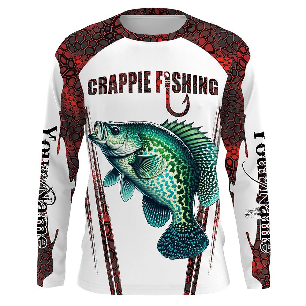 Crappie fishing red camo Custom Funny Fishing UV Protection Gift For Fisherman NQS5127
