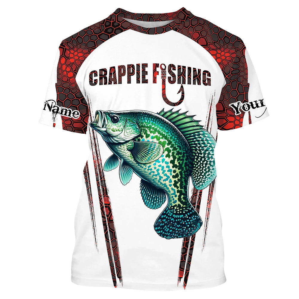 Crappie fishing red camo Custom Funny Fishing UV Protection Gift For Fisherman NQS5127