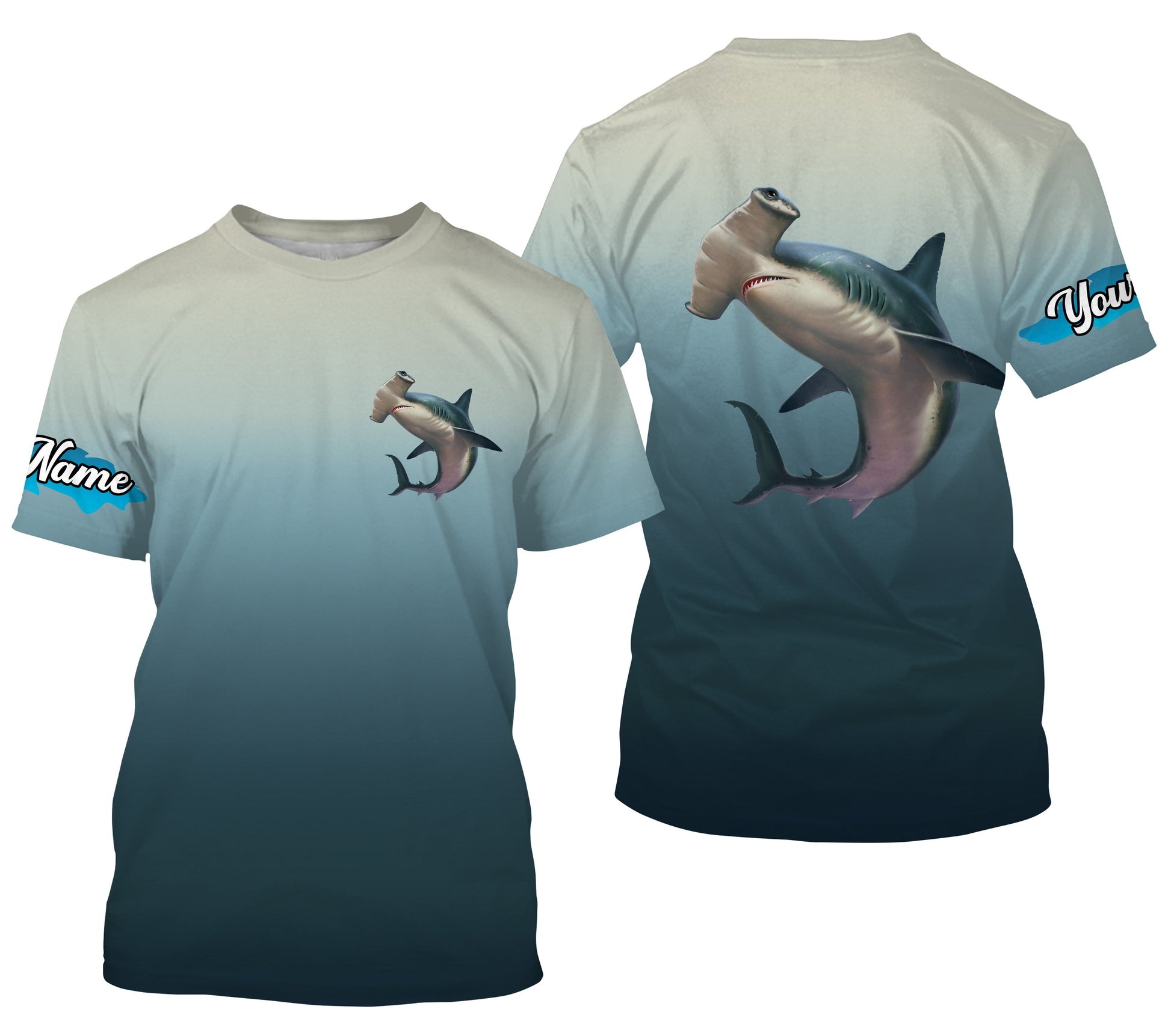 Hammerhead Shark fishing Custom sun protection long sleeve fishing, Shark fishing NQS4049