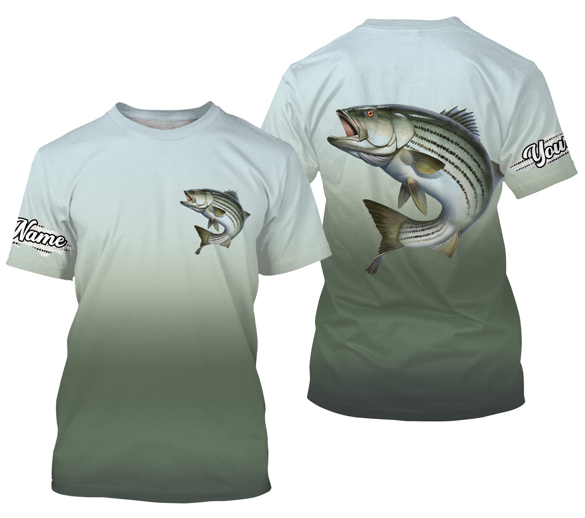 Striped Bass fishing Custom sun protection long sleeve fishing, Striper fishing NQS4050