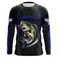 Blue Black Bass fishing custom UV protection long sleeve fishing, Bass tournament NQS5146