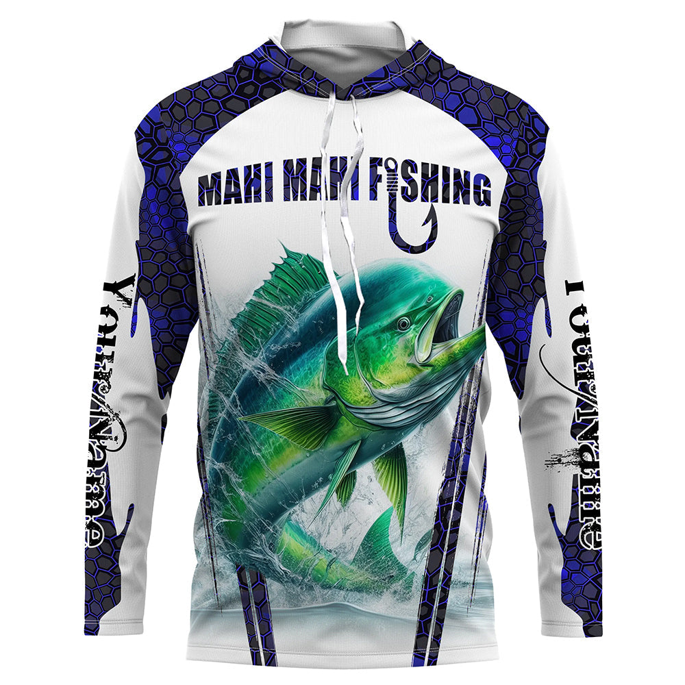 Mahi mahi fishing blue camo Custom Funny Fishing UV Protection Gift For Fisherman NQS5651