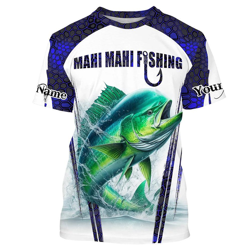 Mahi mahi fishing blue camo Custom Funny Fishing UV Protection Gift For Fisherman NQS5651