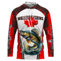 Walleye fishing red camo Custom Canadian flag UV Protection Fishing NQS5652