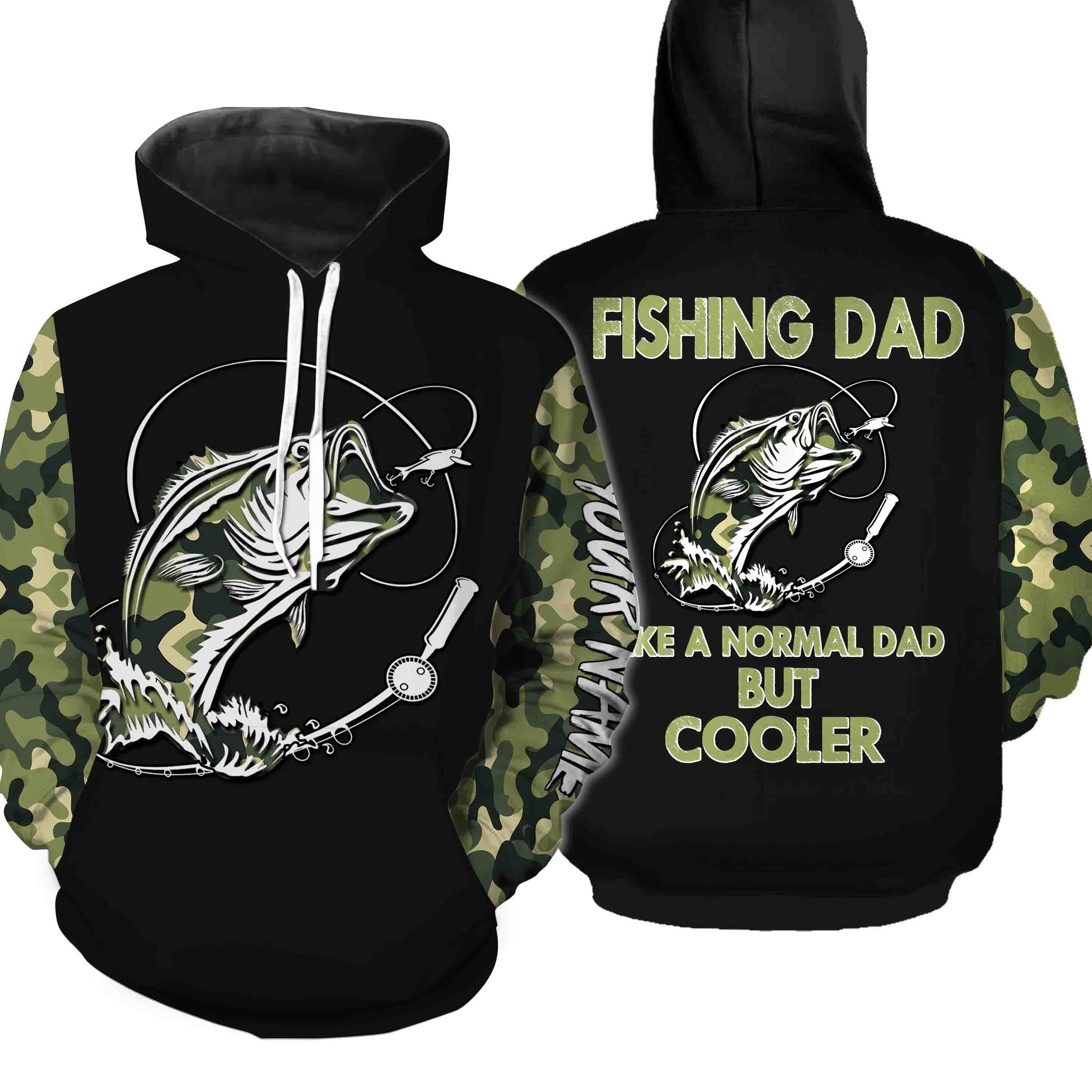 Bass Fishing Dad Like A Normal Dad But Cooler Custom Fishing Gift For Father's day NQS352