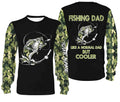 Bass Fishing Dad Like A Normal Dad But Cooler Custom Fishing Gift For Father's day NQS352