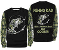 Bass Fishing Dad Like A Normal Dad But Cooler Custom Fishing Gift For Father's day NQS352