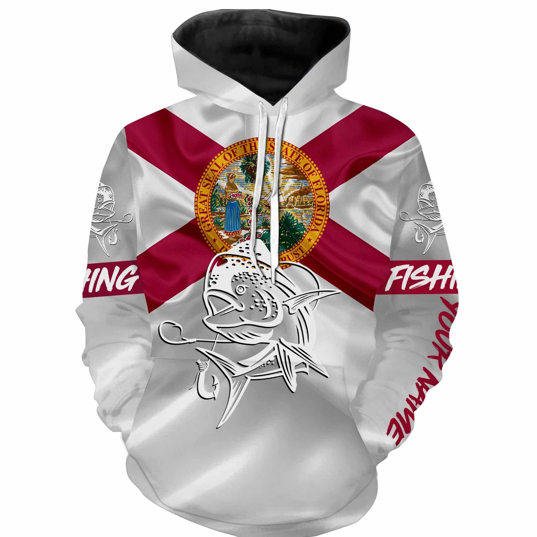 Mahi Mahi ( Dorado) Fishing Florida Flag Custom name All over print, personalized fishing gift NQS492