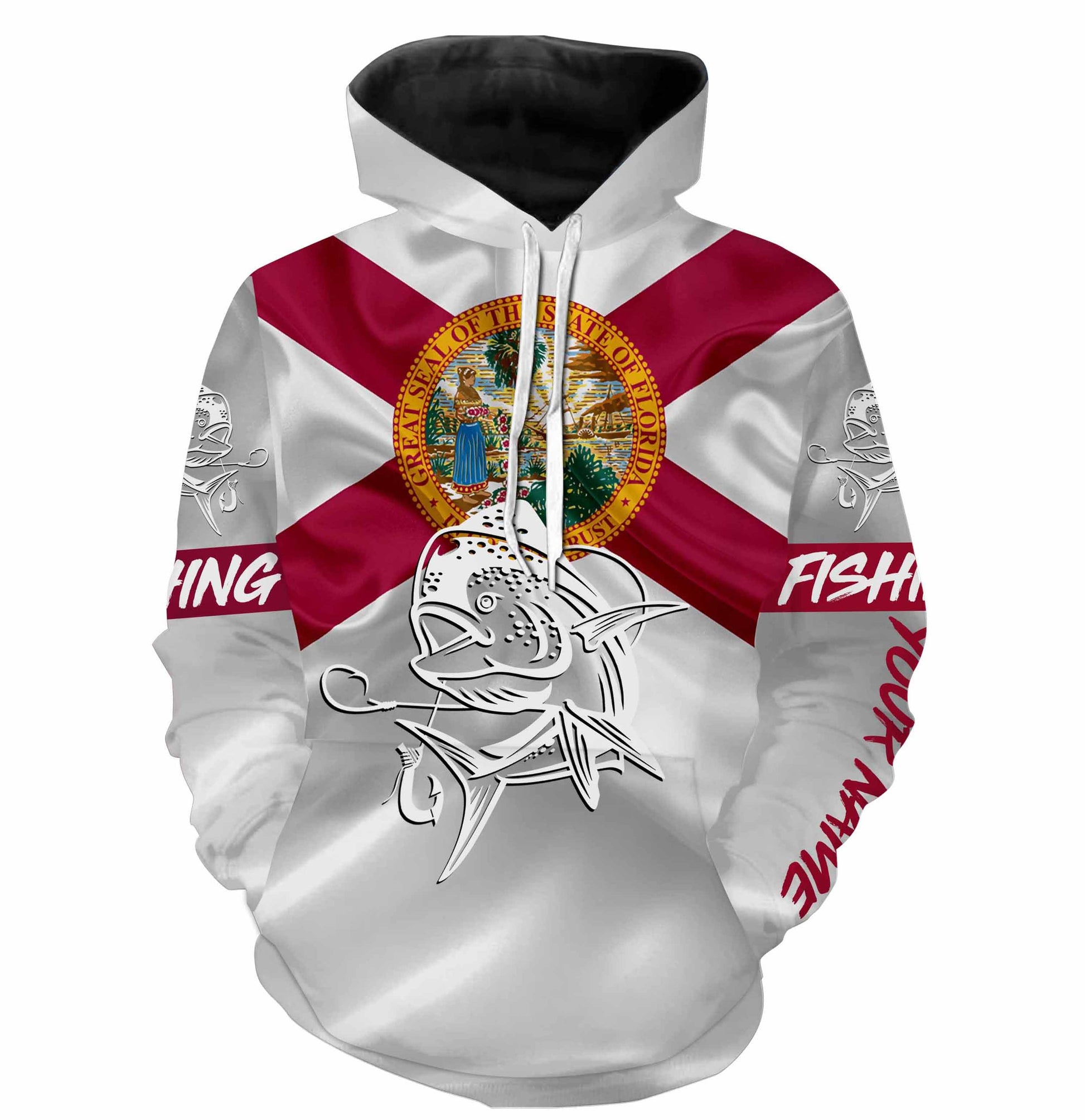 Mahi Mahi ( Dorado) Fishing Florida Flag Custom name All over print, personalized fishing gift NQS492