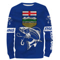 Rainbow Trout Fishing Alberta Flag Customize name 3D All over print NQS509
