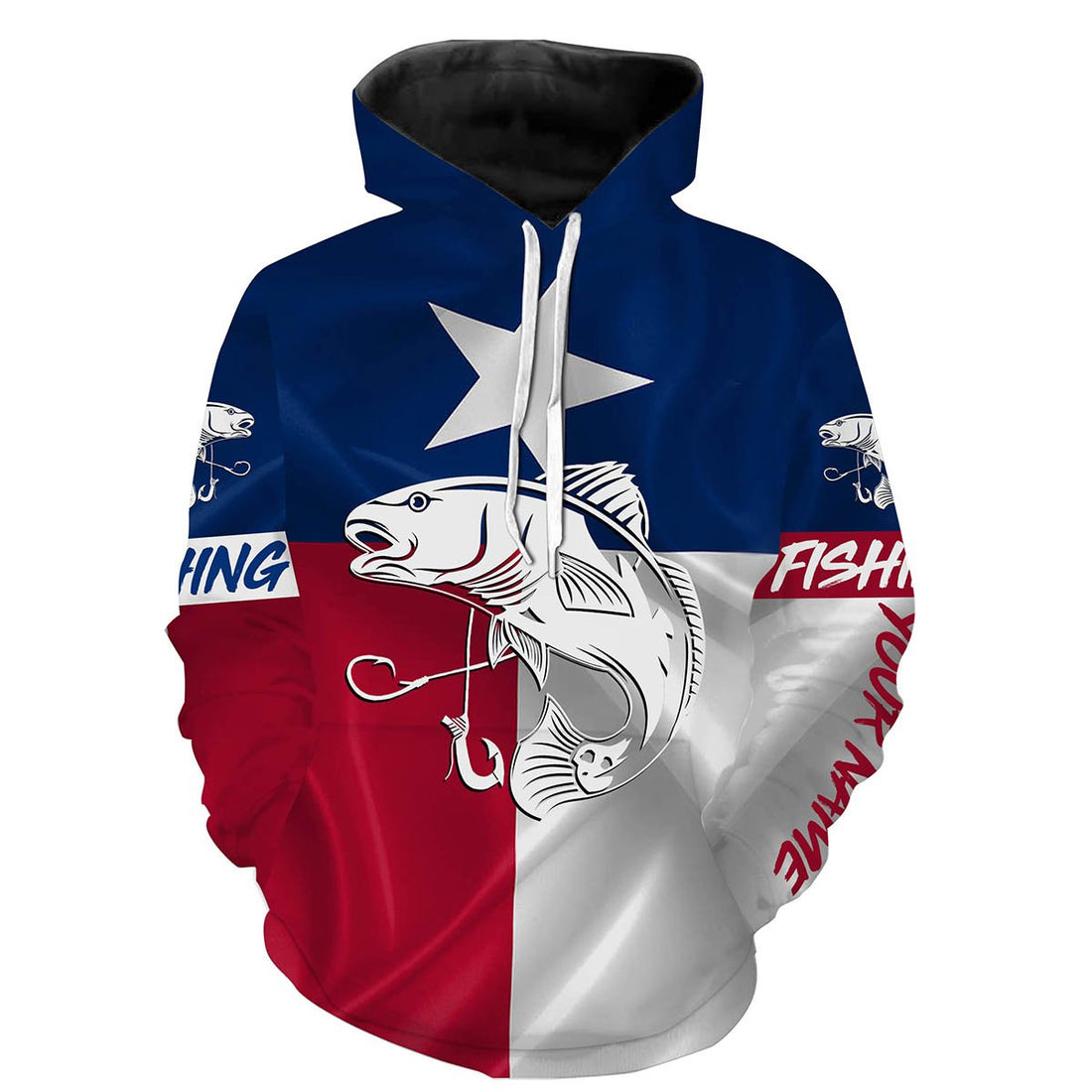 Redfish Puppy Drum Tattoo fishing Texas Flag 3D All Over print saltwater personalized fishing apparel NQS399