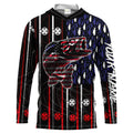 Bass American flag patriotic fishing rod Long Sleeve fishing personalized fishing gift NQS1771