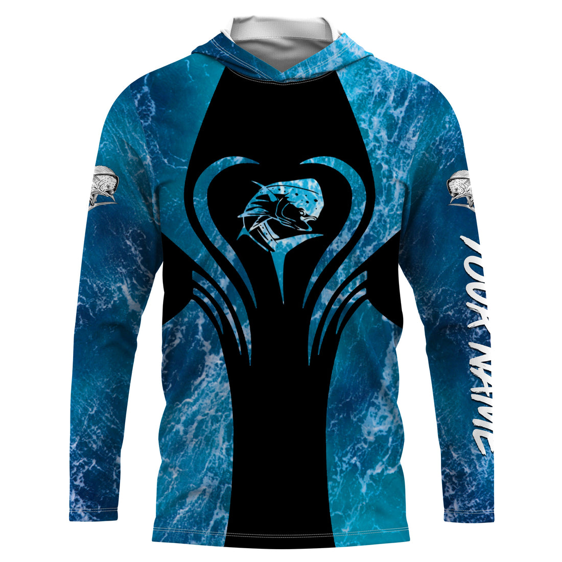 Mahi Mahi saltwater fishing blue camo sun protection quick dry Custom name, legging NQS1347
