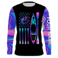 Kayak bass fishing American flag galaxy Custom long sleeves fishing, camo leggings NQSD221