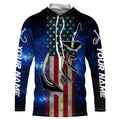American flag fish hook blue galaxy fishing Custom Name UV Protection performance fishing NQS3024