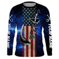 American flag fish hook blue galaxy fishing Custom Name UV Protection performance fishing NQS3024
