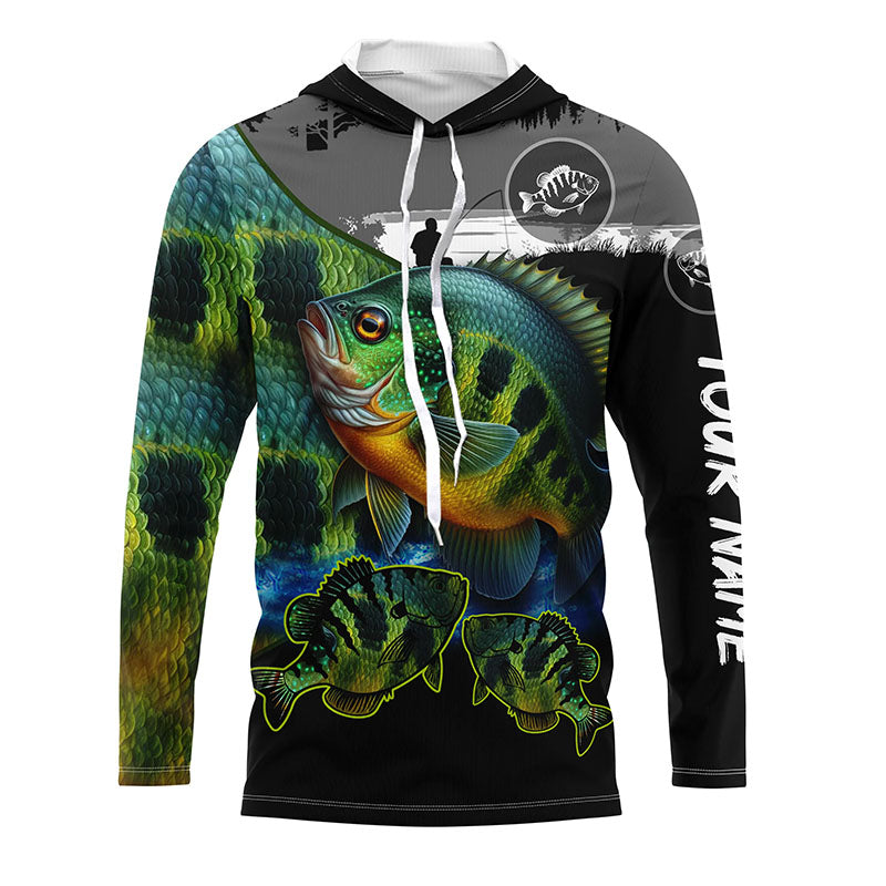 Bluegill fishing scales customize performance long sleeves Fishing, Bluegill fishing NQS5654