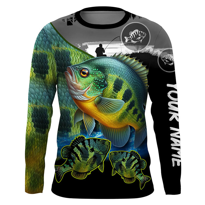 Bluegill fishing scales customize performance long sleeves Fishing, Bluegill fishing NQS5654