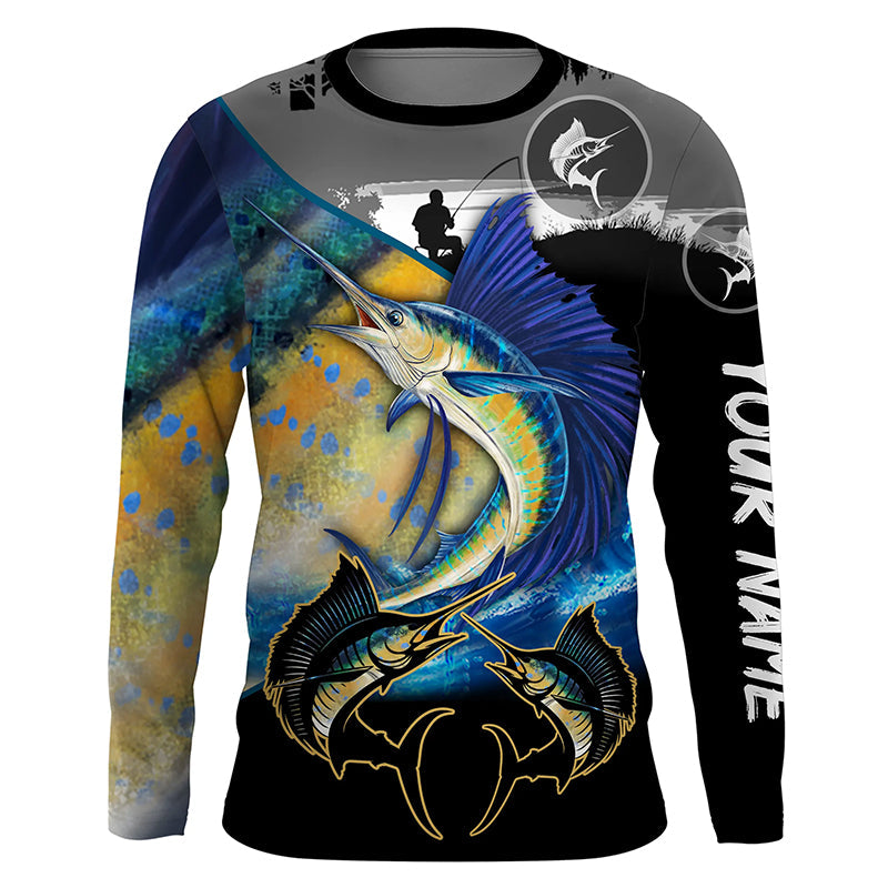 Sailfish fishing scales customize performance long sleeves Fishing, Sailfish fishing NQS5656