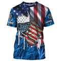 American flag patriot Crappie blue camo fishing, custom long sleeve sun protection fishing NQS7987