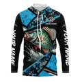 Crappie fishing Blue camo Long Sleeve Performance Fishing custom Crappie fishing NQS7989