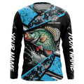 Crappie fishing Blue camo Long Sleeve Performance Fishing custom Crappie fishing NQS7989