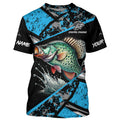 Crappie fishing Blue camo Long Sleeve Performance Fishing custom Crappie fishing NQS7989