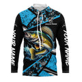 Walleye fishing Blue camo Long Sleeve Performance Fishing custom Walleye fishing NQS7990