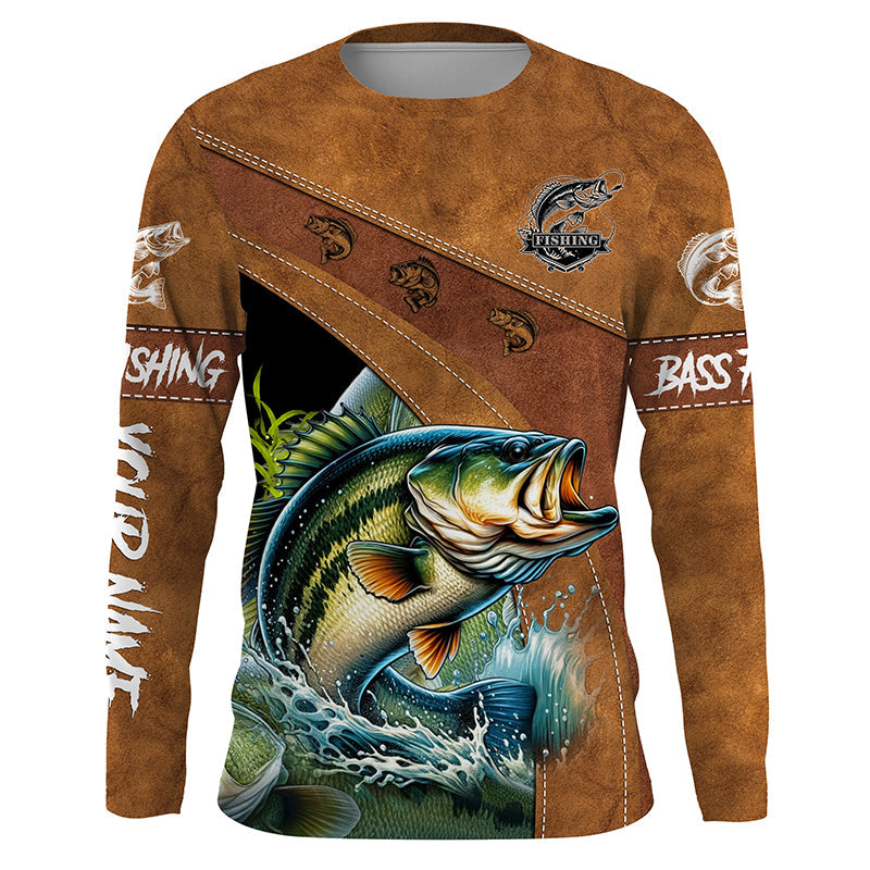 Largemouth bass fishing UV protection customize name performance fishing, women, kid NQS2464