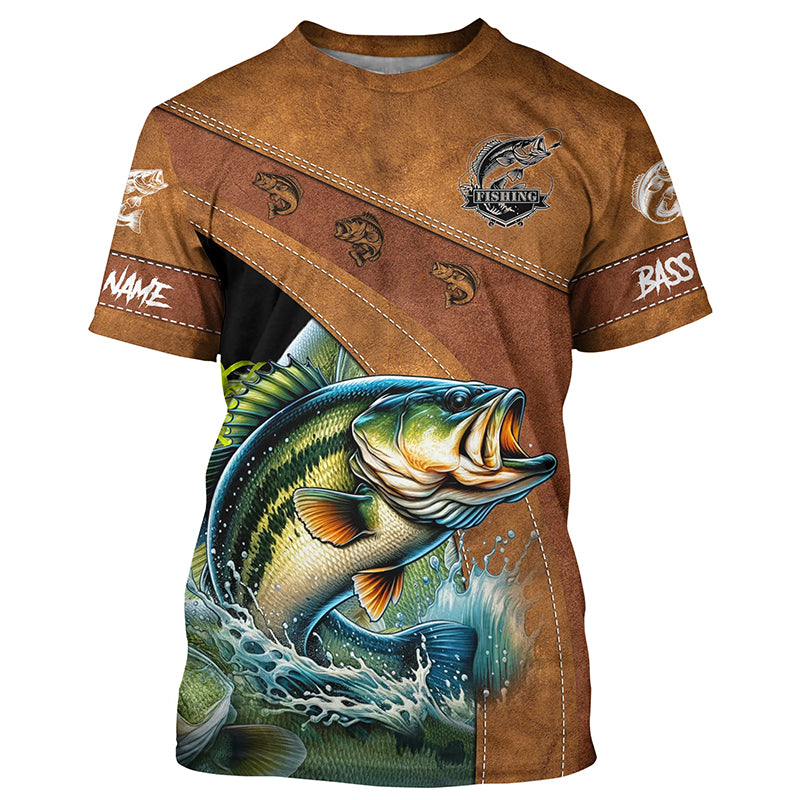 Largemouth bass fishing UV protection customize name performance fishing, women, kid NQS2464