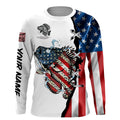 Crappie fishing legend American flag patriot UV protection Custom long sleeves fishing NQS4492