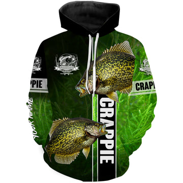 Crappie fishing green Custom name UV Long Sleeve Fishing, fishing gifts, women, kid NQS1612