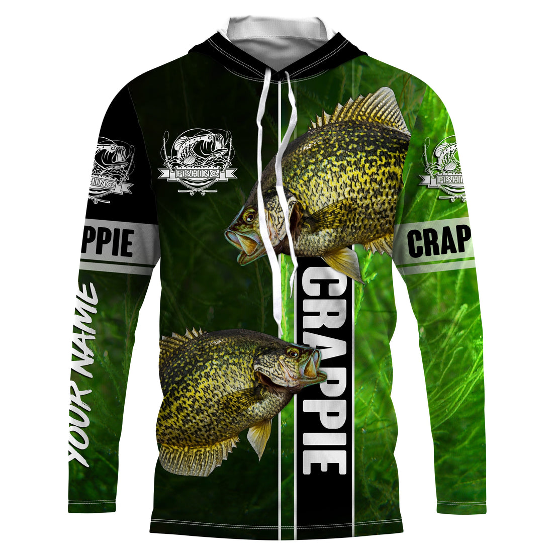Crappie fishing green Custom name UV Long Sleeve Fishing, fishing gifts, women, kid NQS1612