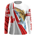 Canadian flag patriotic Walleye fishing Custom Name 3D Fishing UV Protection Gift For Fisherman NQS5171
