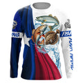 Texas slam flag patriotic redfish, trout, flounder fishing Custom Name 3D UV Protection Fishing NQS5172