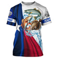 Texas slam flag patriotic redfish, trout, flounder fishing Custom Name 3D UV Protection Fishing NQS5172