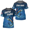 Blue camo Sailfish fishing Custom performance long sleeve team Sailfish fishing tournament NQS7773
