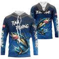Blue camo Tuna fishing Custom performance long sleeve team Tuna fishing tournament NQS7776