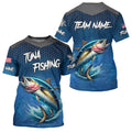 Blue camo Tuna fishing Custom performance long sleeve team Tuna fishing tournament NQS7776