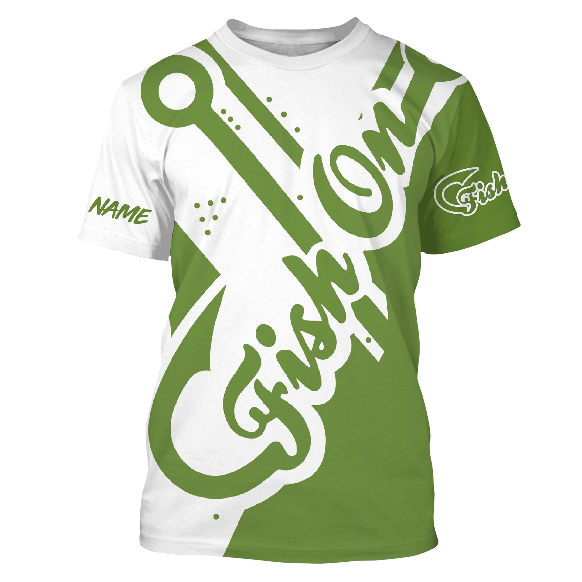 Fish On green Customize Name Long Sleeve Fishing fishing gift, women, Kid NQS2471