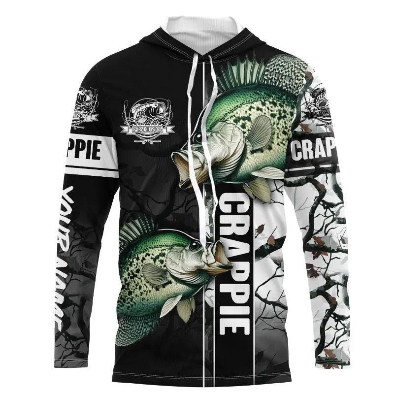 Ice fishing for crappie winter camo crappie ice fishing clothing Custom name performance fishing NQS2596