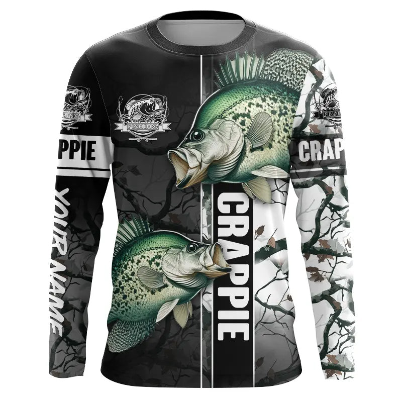 Ice fishing for crappie winter camo crappie ice fishing clothing Custom name performance fishing NQS2596