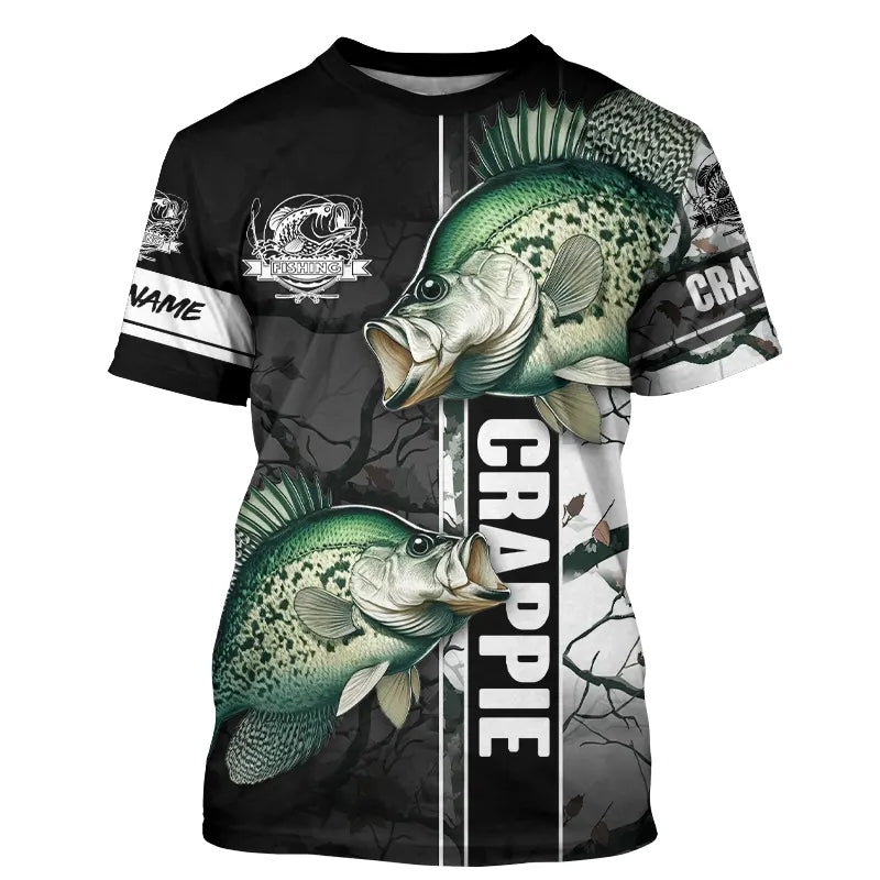 Ice fishing for crappie winter camo crappie ice fishing clothing Custom name performance fishing NQS2596
